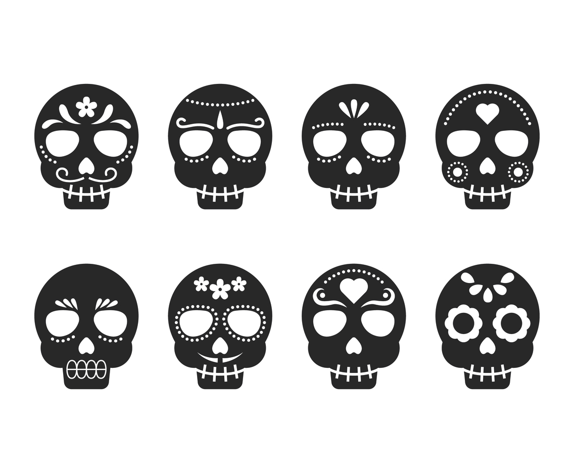 Mexican Skull Vector Svg