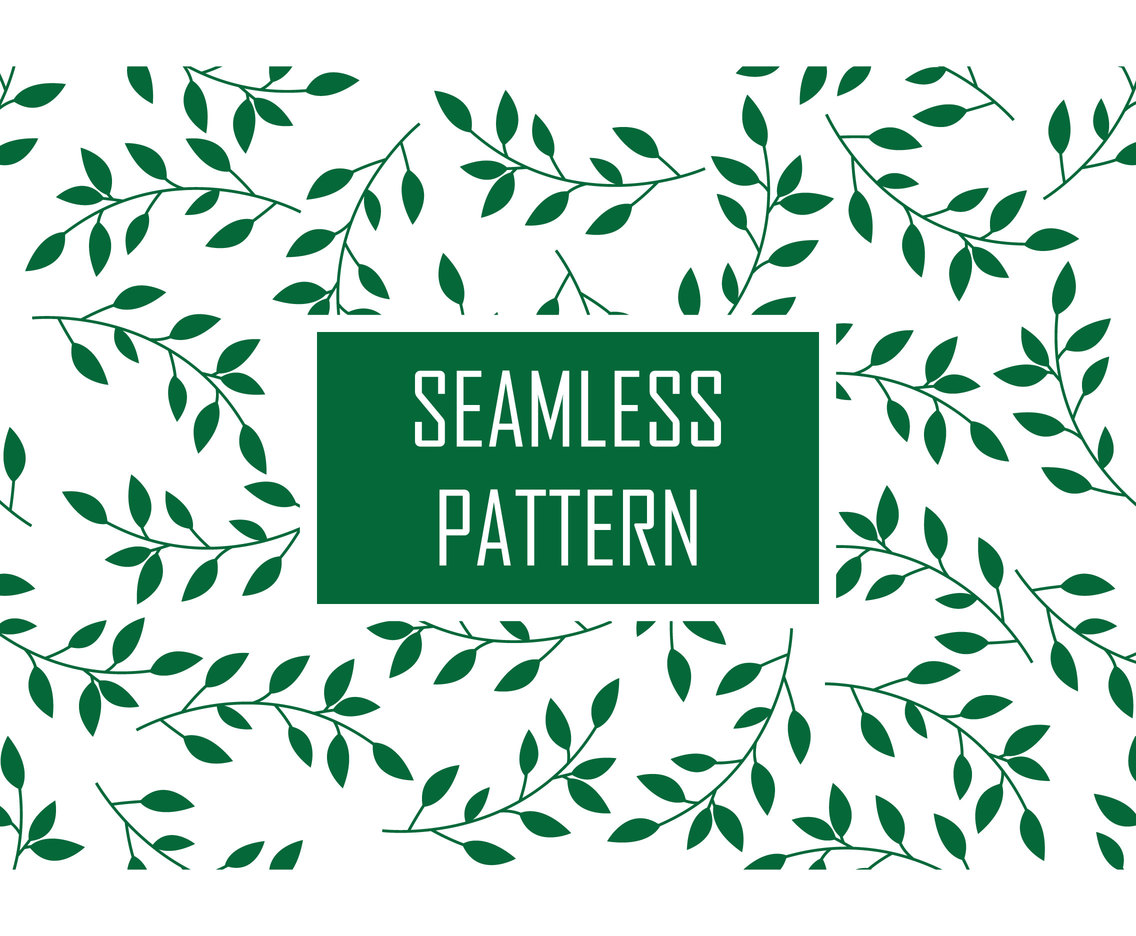 Seamless Leaf Pattern Vector Art & Graphics