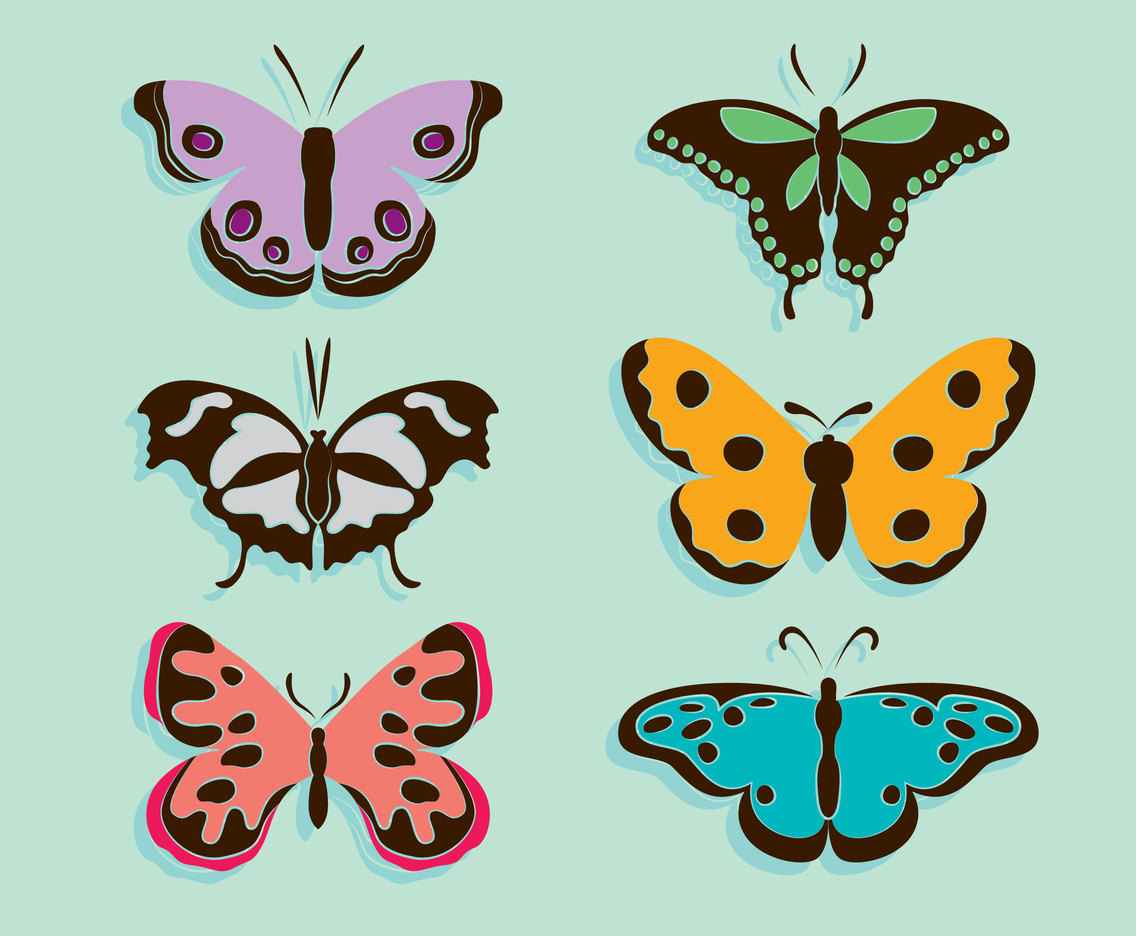 Download Butterfly Clip Art Collection Vector Vector Art & Graphics ...