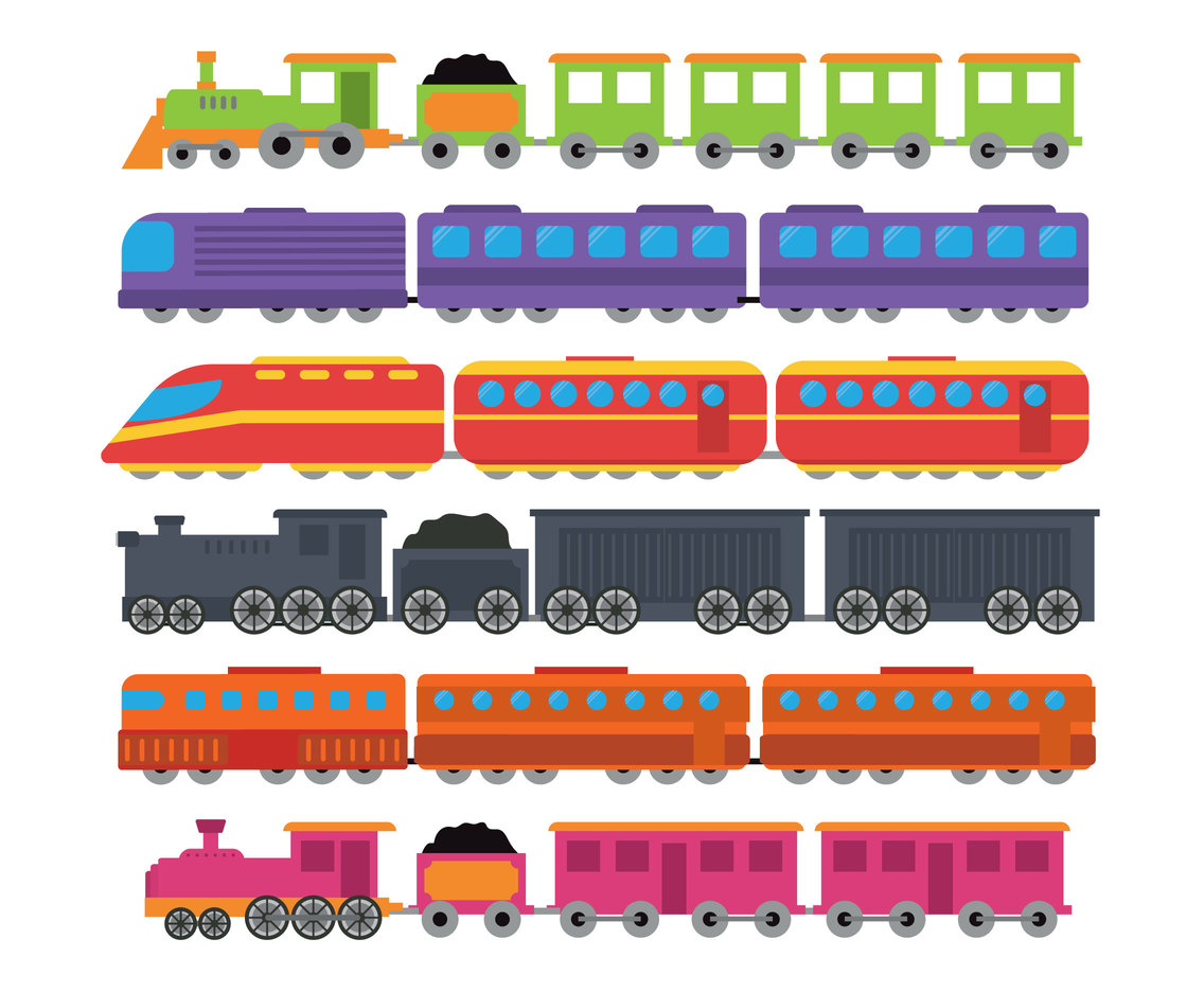 Train Cartoon Vector Vector Art & Graphics | freevector.com