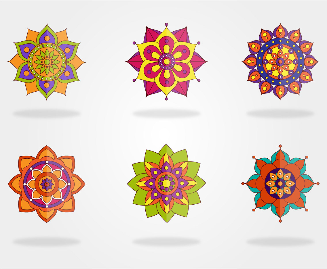 Download Mandala Round Vector Set Vector Art & Graphics ...