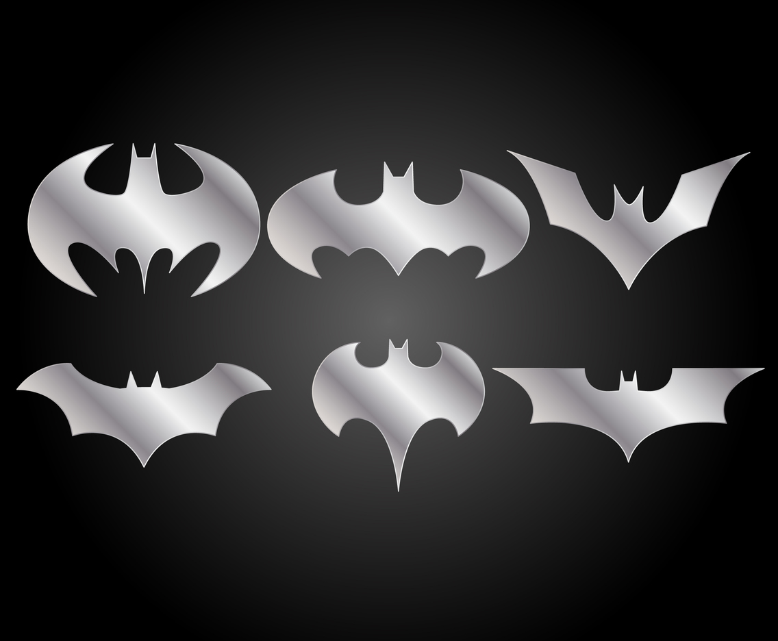 Six Batman Logo Vector Set Vector Art Graphics Freevector Com