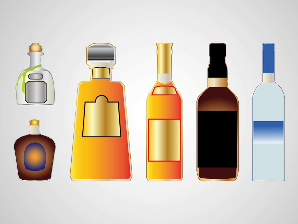 Liquor Bottles Vector Art & Graphics | freevector.com
