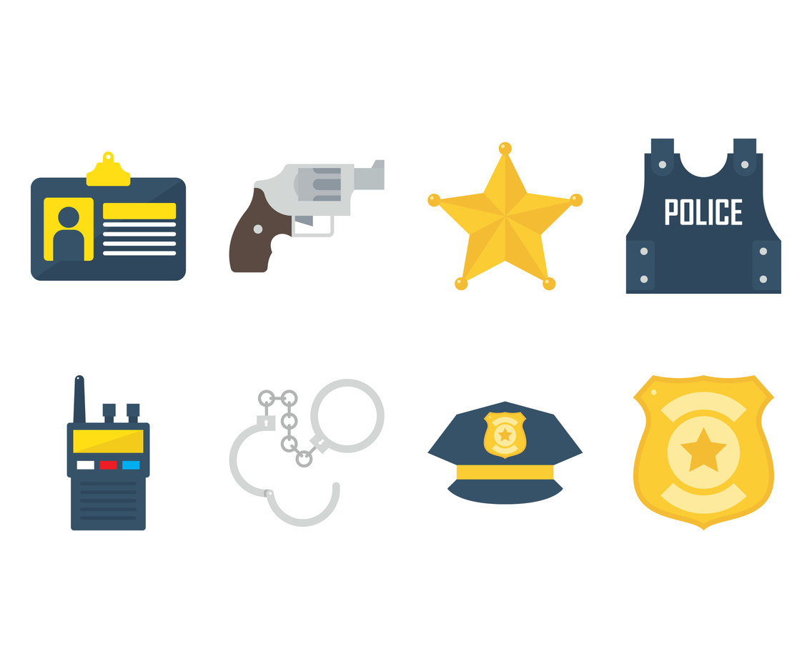 Download Flat Police Icons Vector Art & Graphics | freevector.com