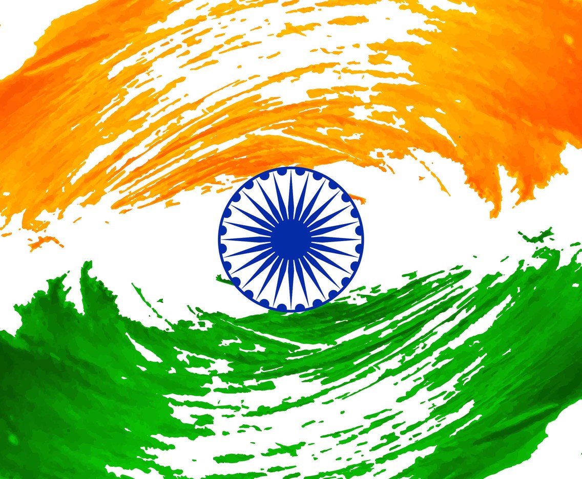 Free Vector Modern Indian Flag Background Vector Art & Graphics |  