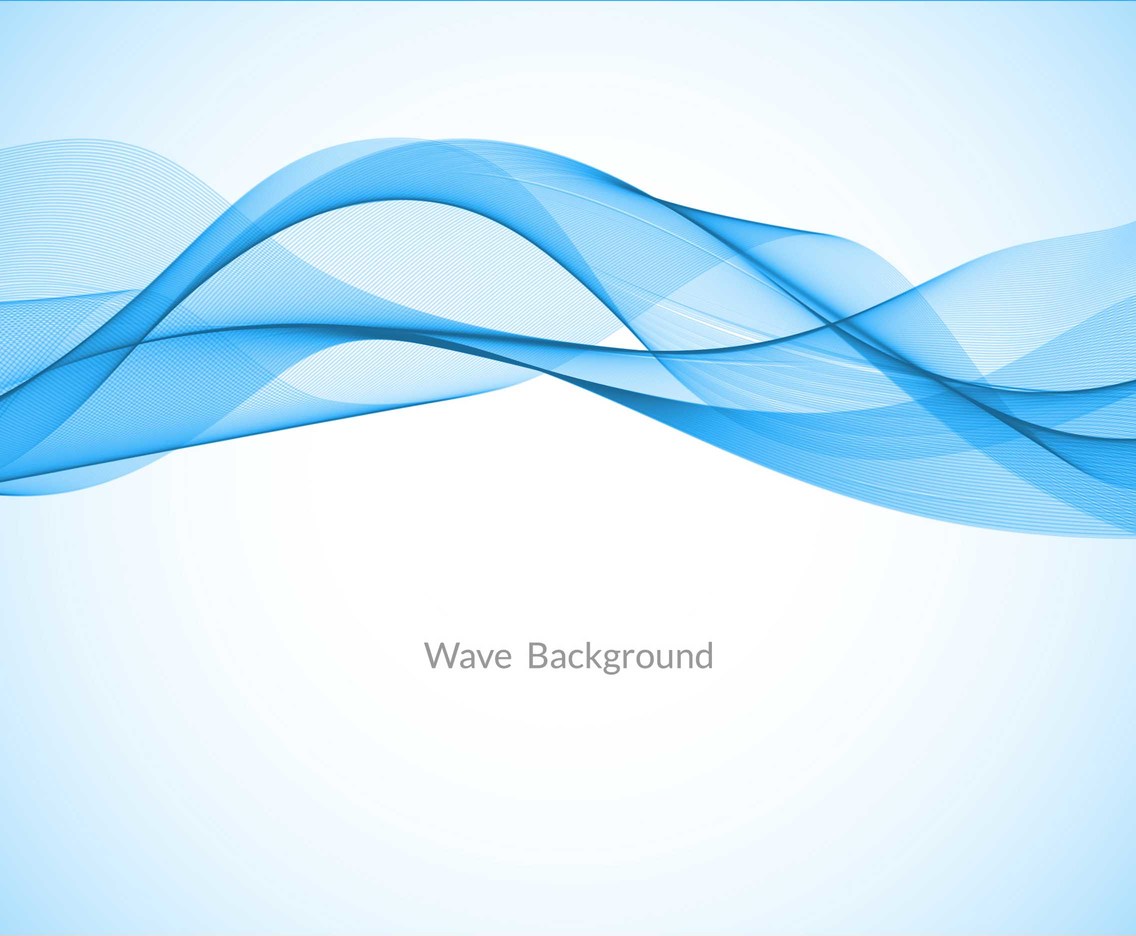 Blue abstract wave blue wave on a white background, blue waves background,  wave abstraction, HD wallpaper