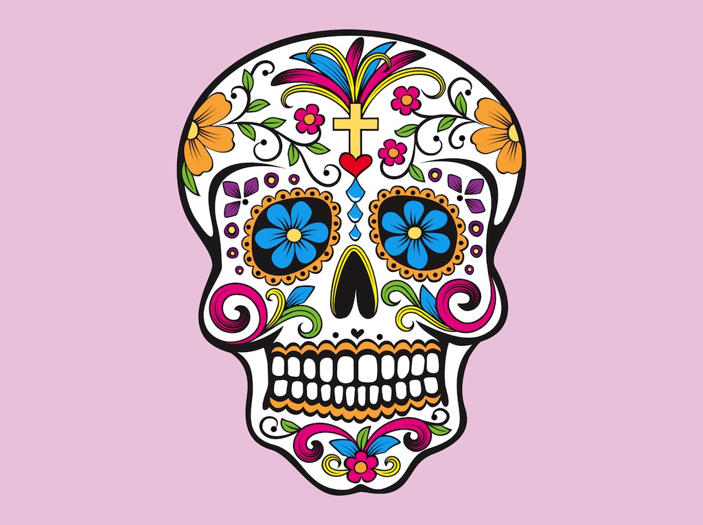 Mexican Skull Vector Art & Graphics | freevector.com