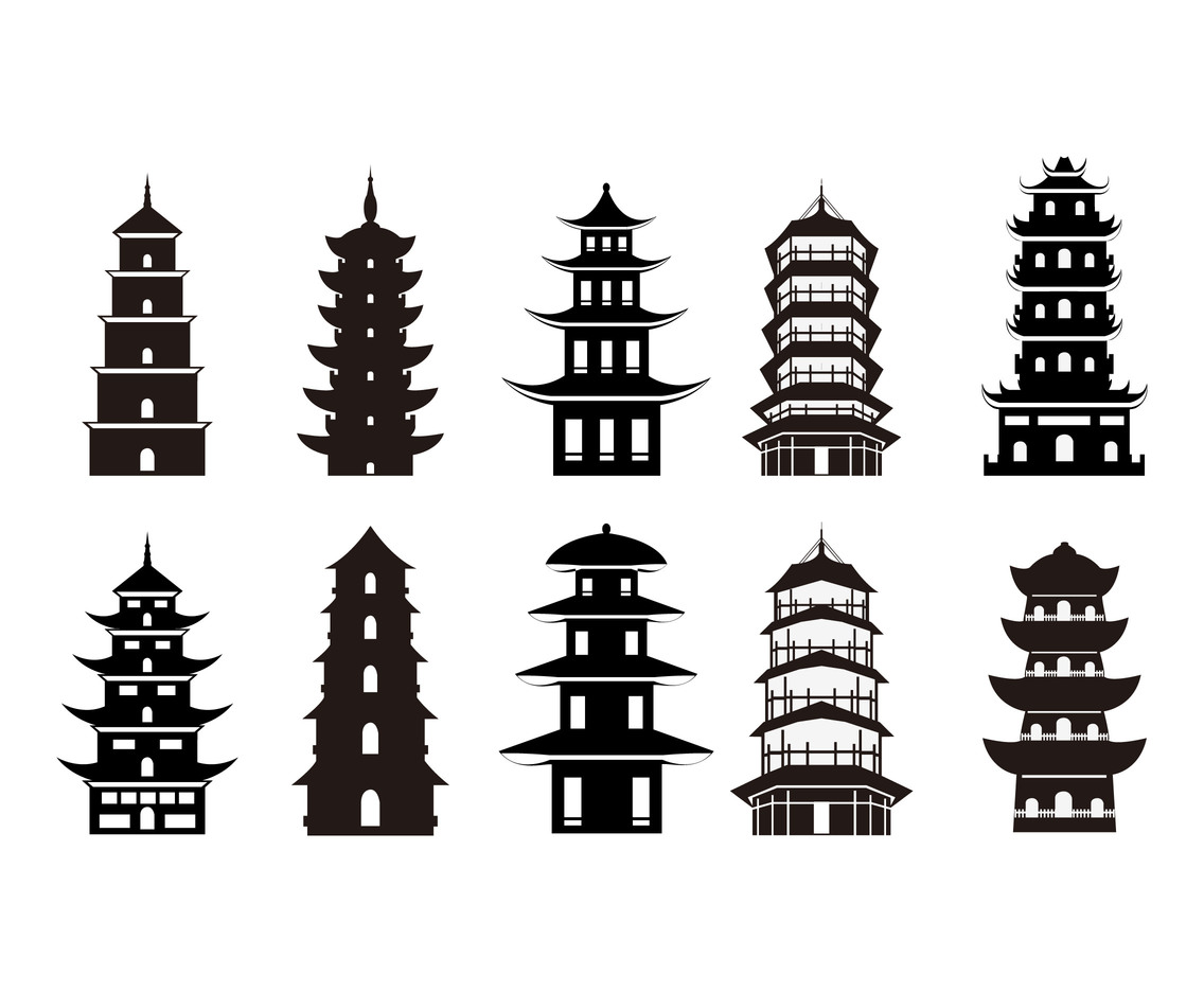 Китайская пагода вектор