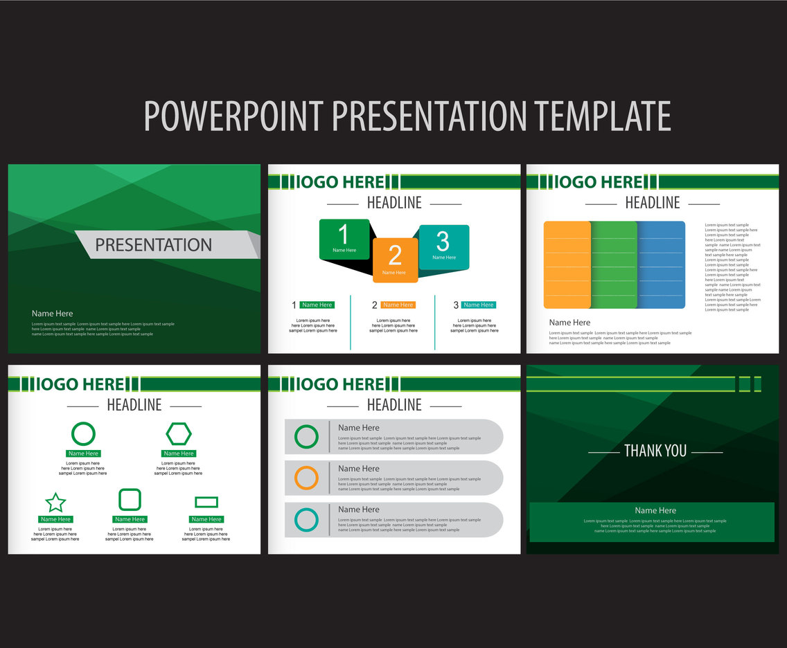 presentation template vector free download