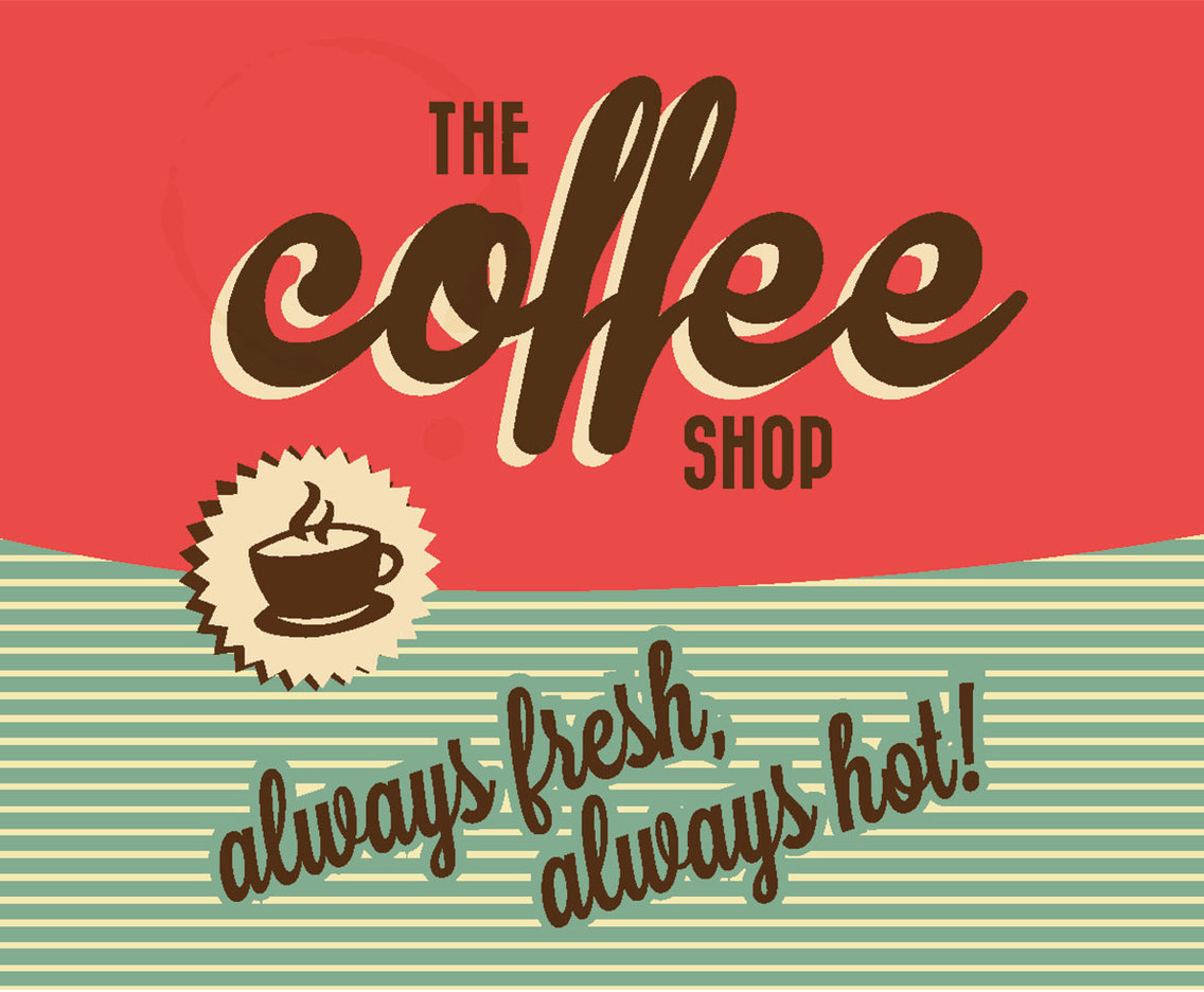 Coffee Shop Sign Vector Art & Graphics | freevector.com