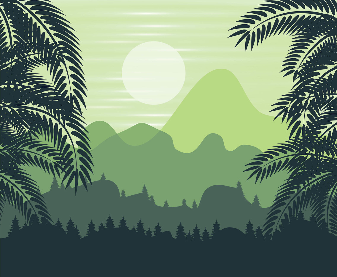 Jungle Forest Background Vector Vector Art & Graphics 