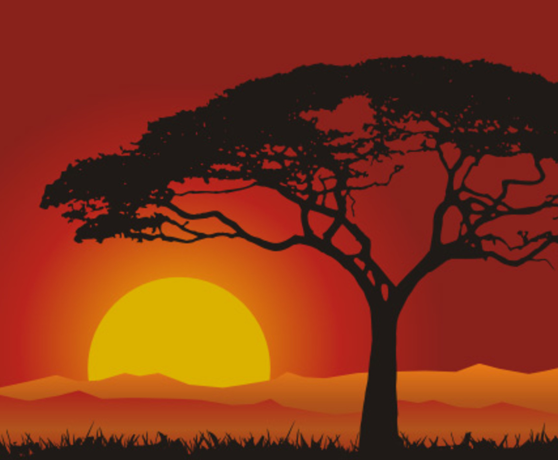 Sunset Landscape Vector Art & Graphics | freevector.com