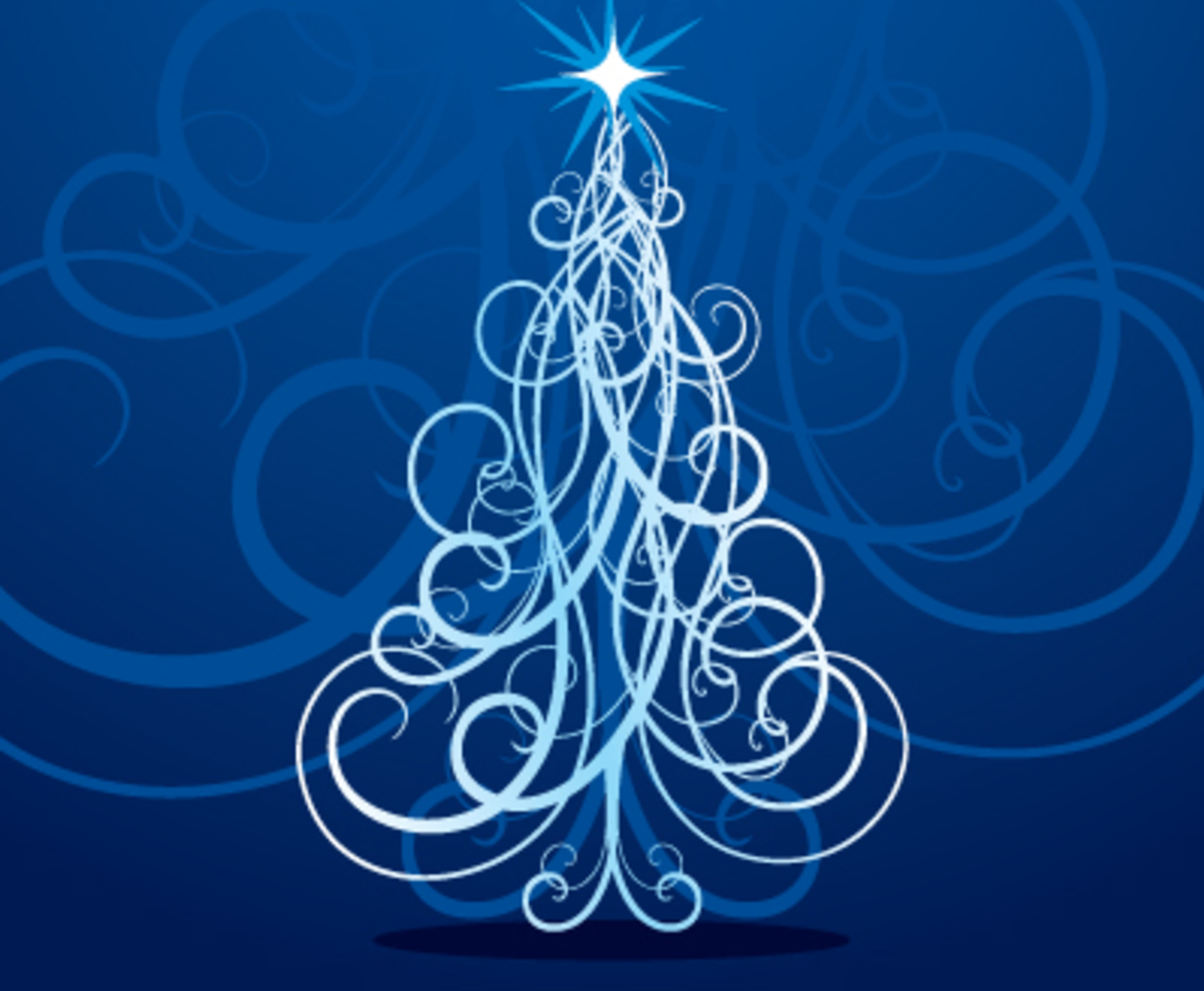 Download Swirly Christmas Tree Vector Art & Graphics | freevector.com