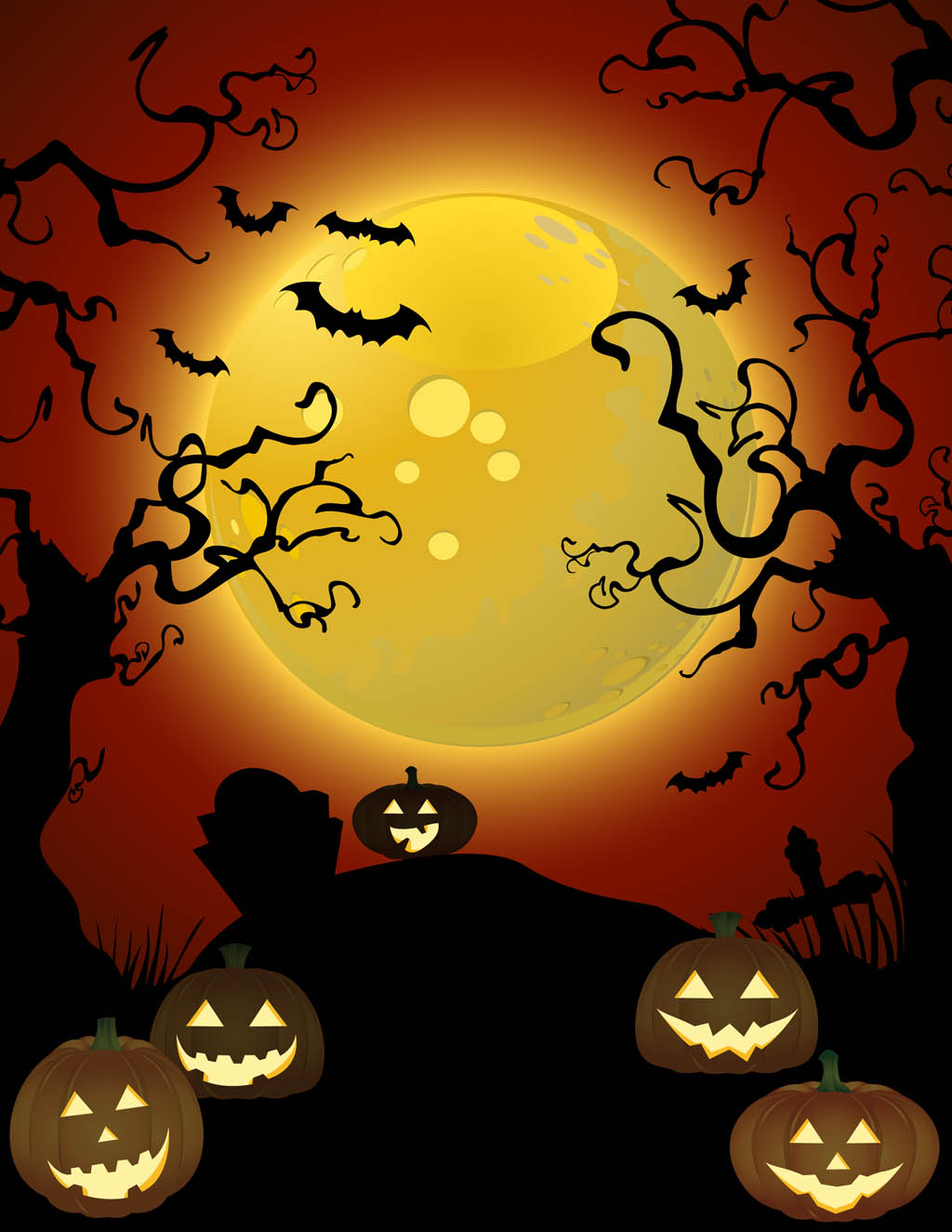 Halloween Night Poster Vector Art & Graphics