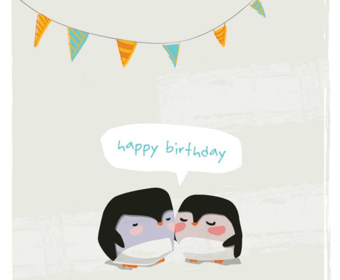 Download Penguins Birthday Card Vector Art & Graphics | freevector.com