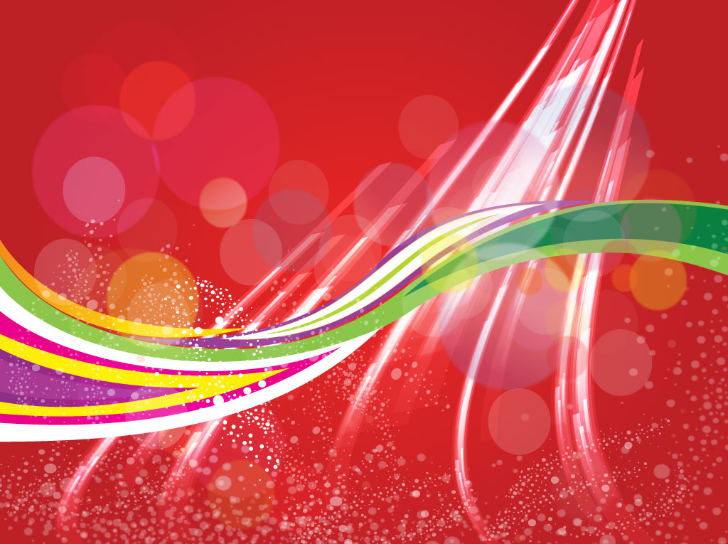 red bubbles background