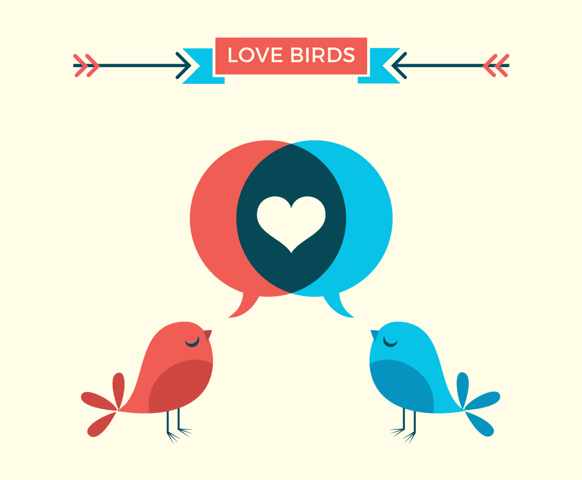 Download Cute Love Birds Vector Art & Graphics | freevector.com