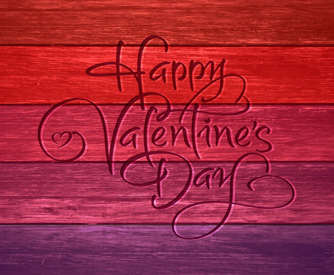 Happy Valentine's Day Lettering Vector Art & Graphics