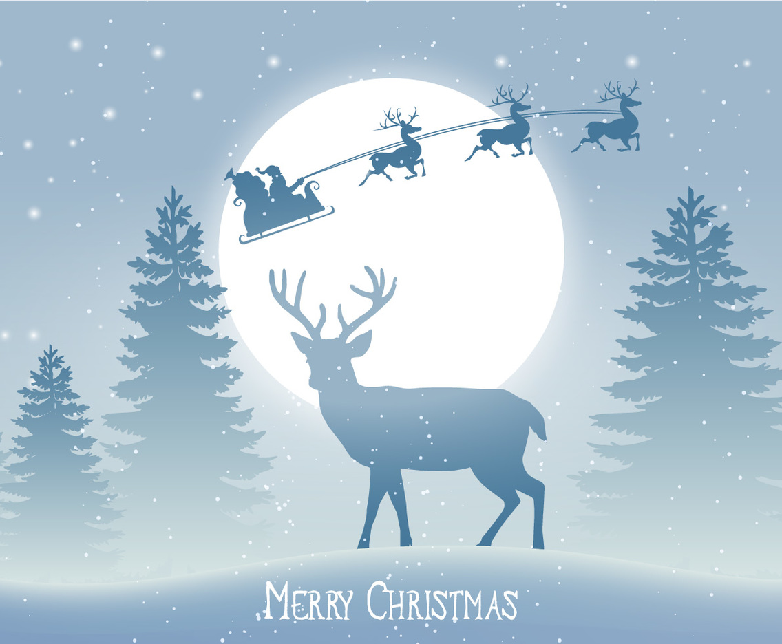 Beautiful Christmas Scene Illustration Vector Art & Graphics ...