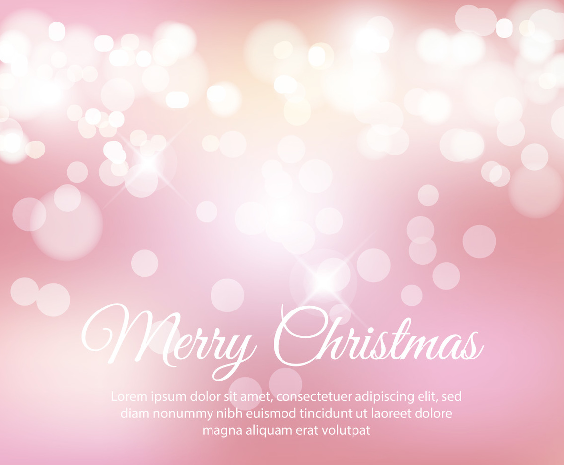 Beautiful Pink Christmas Bokeh Background Vector Art & Graphics ...
