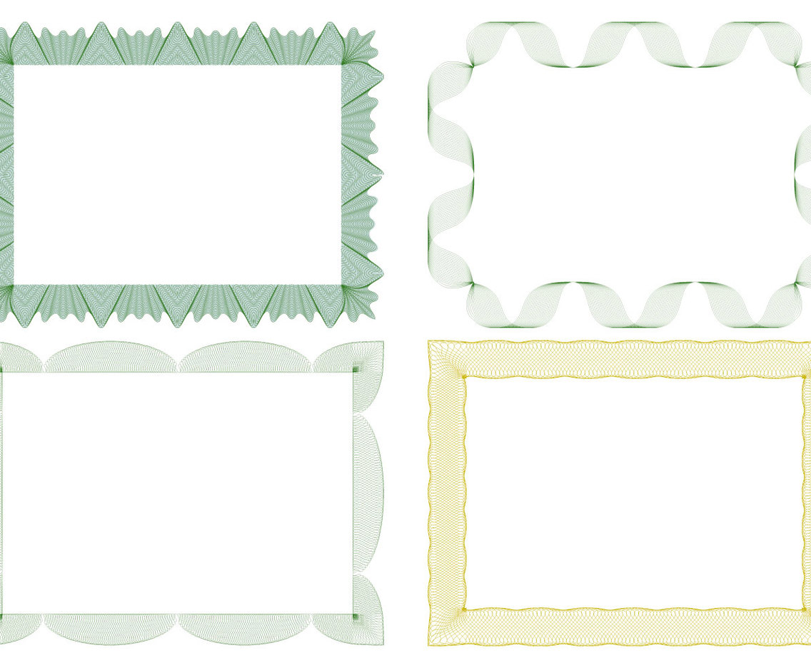 Download Guilloche Style Border Collection Vector Art & Graphics ...