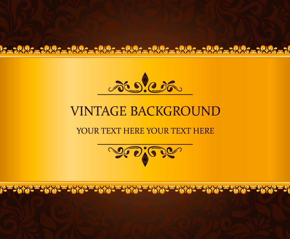 Gold Vintage Background Vector Art & Graphics 