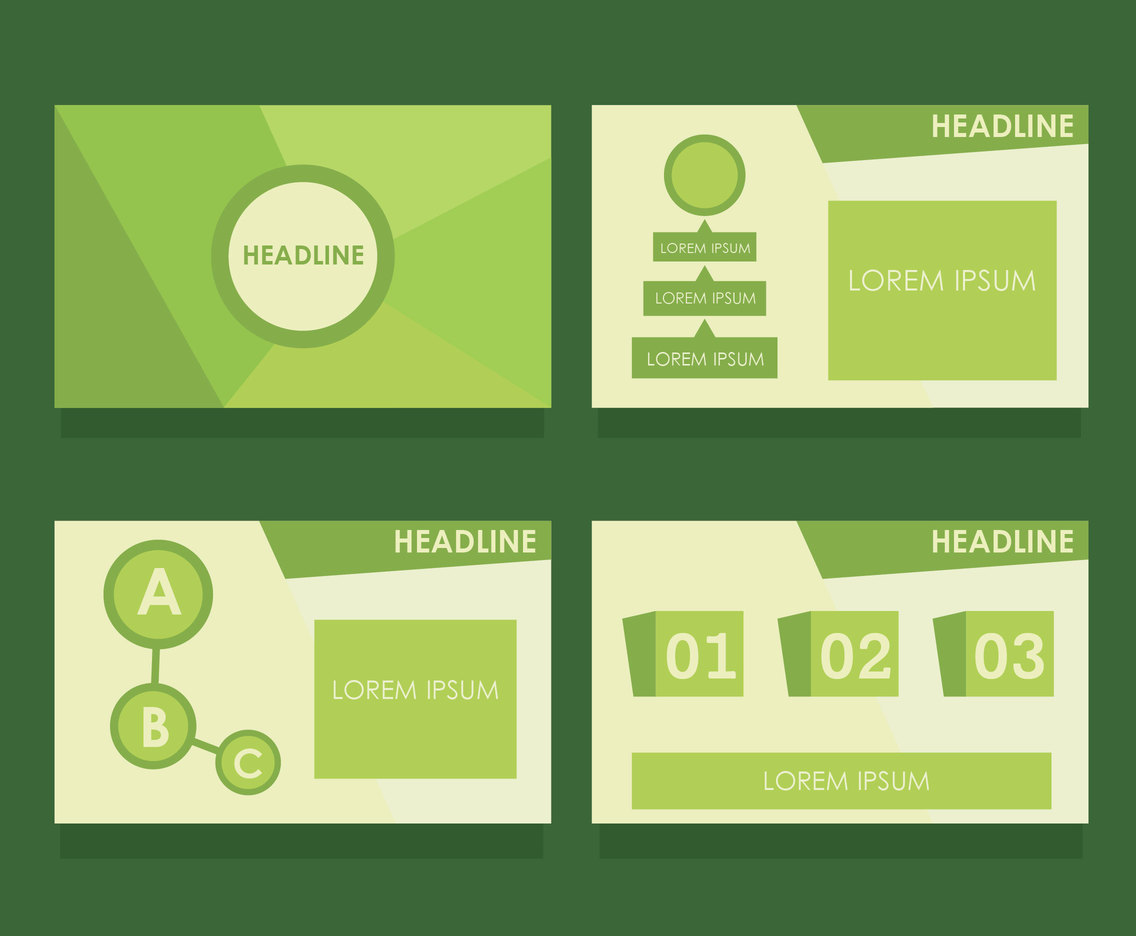 Green Powerpoint Template Vector Vector Art & Graphics