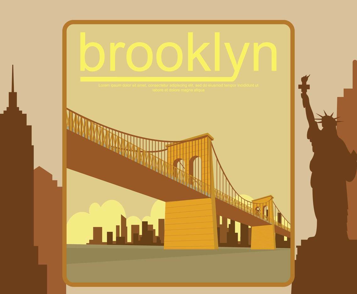 brooklyn bridge illustration