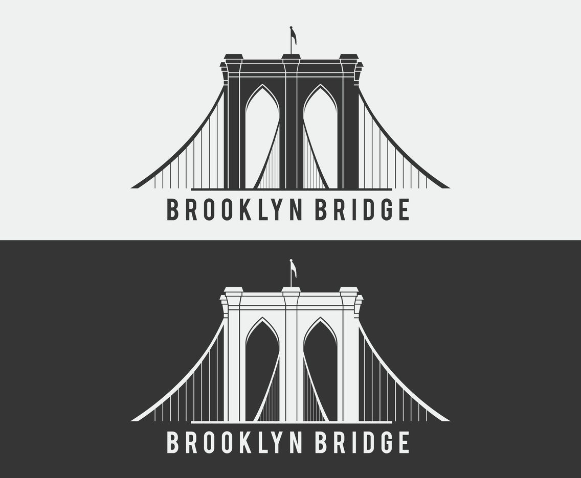 Download Brooklyn Bridge Vector Icon Vector Art & Graphics | freevector.com
