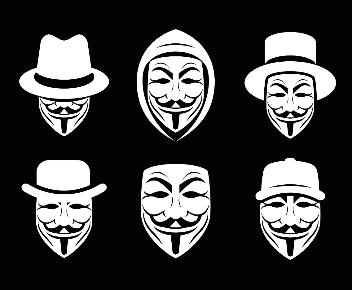 Anonymous Mask With Hat Vector Vector Art & Graphics
