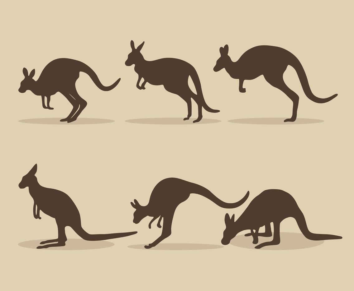 Download Silhouette Kangaroo Vector Vector Art & Graphics | freevector.com