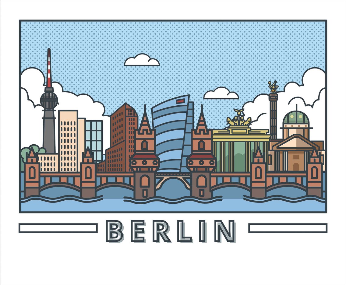 Berlin Illustration Vector Vector Art & Graphics | freevector.com