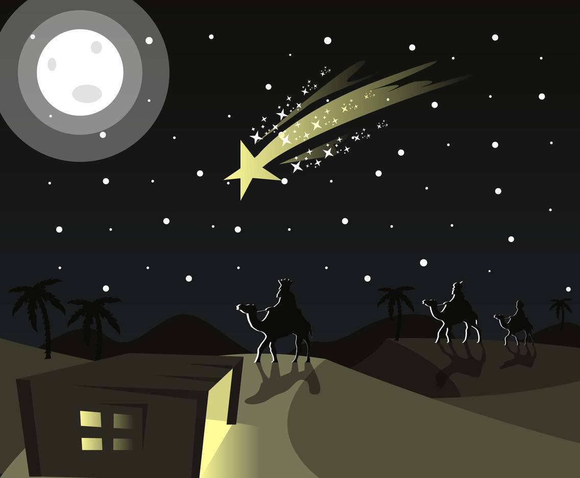 Download Bethlehem Christmas Landscape Illustration Vector Vector ...