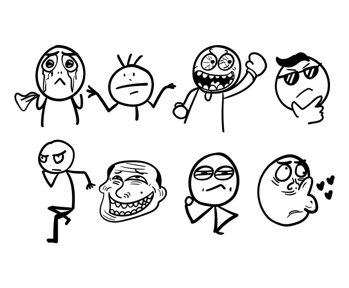 33 Vector meme faces Vector for Free Download