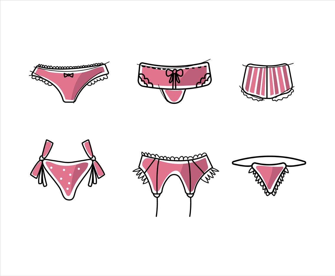 Premium Vector  Cute funny pink panties with poster
