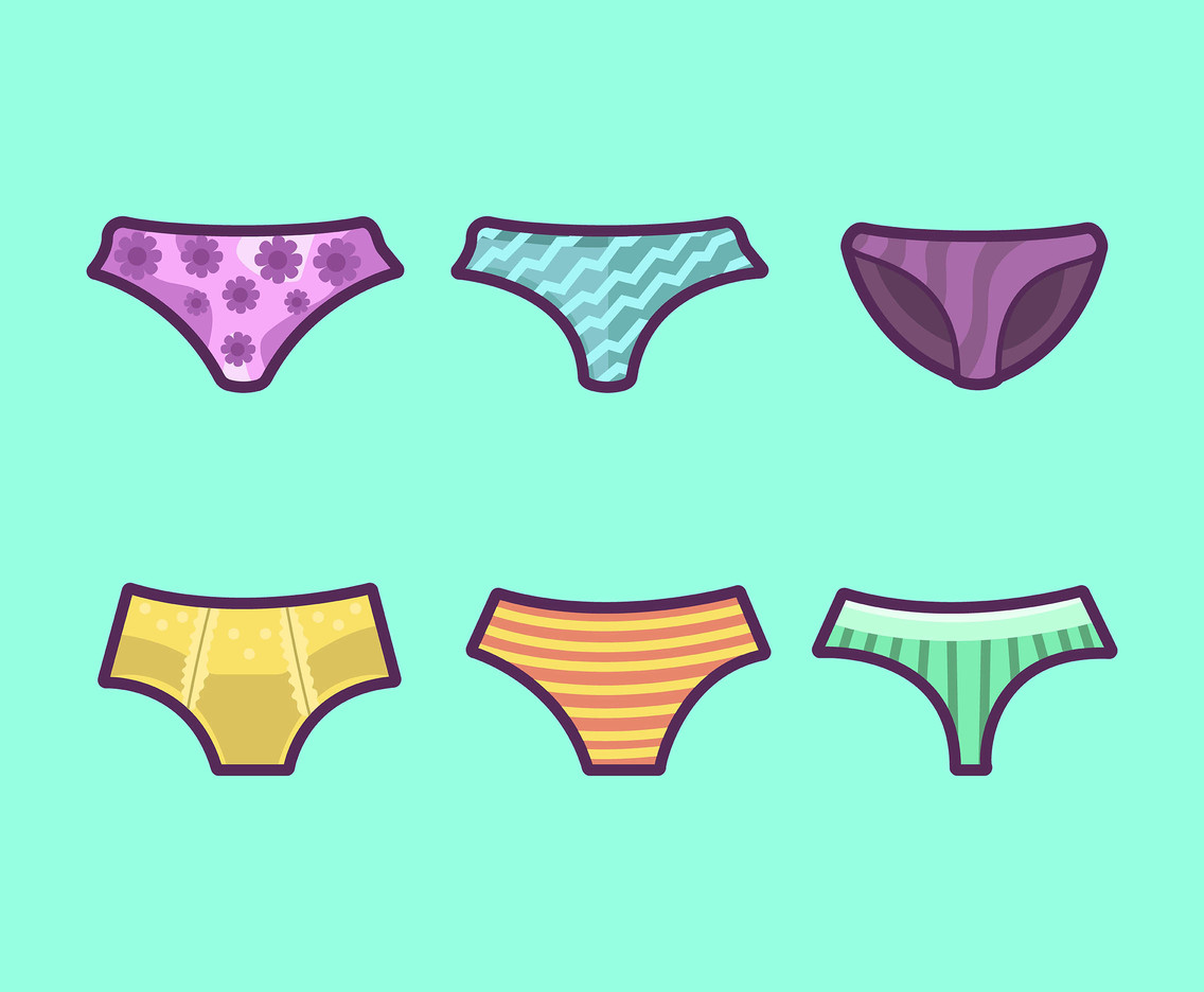 Cute colorful panties in modern graphic design Vector Image