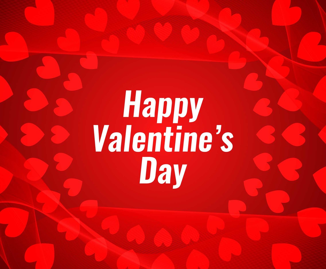 Free Vector Happy Valentine's Day Red Background Vector Art & Graphics |  