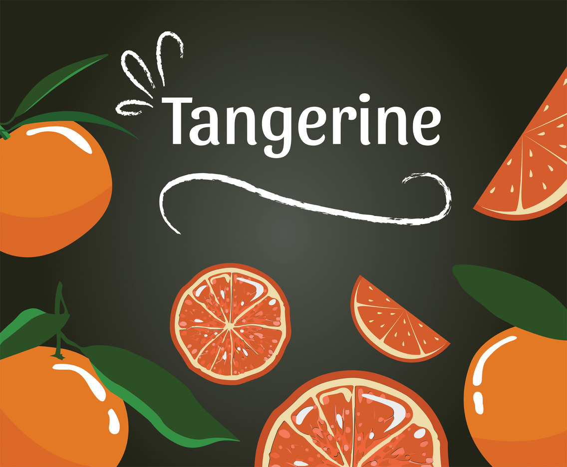 Premium Vector  Simple healthy fresh tangerine orange citrus with