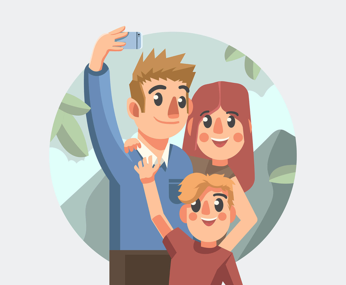Download Family Selfie Vector Vector Art & Graphics | freevector.com