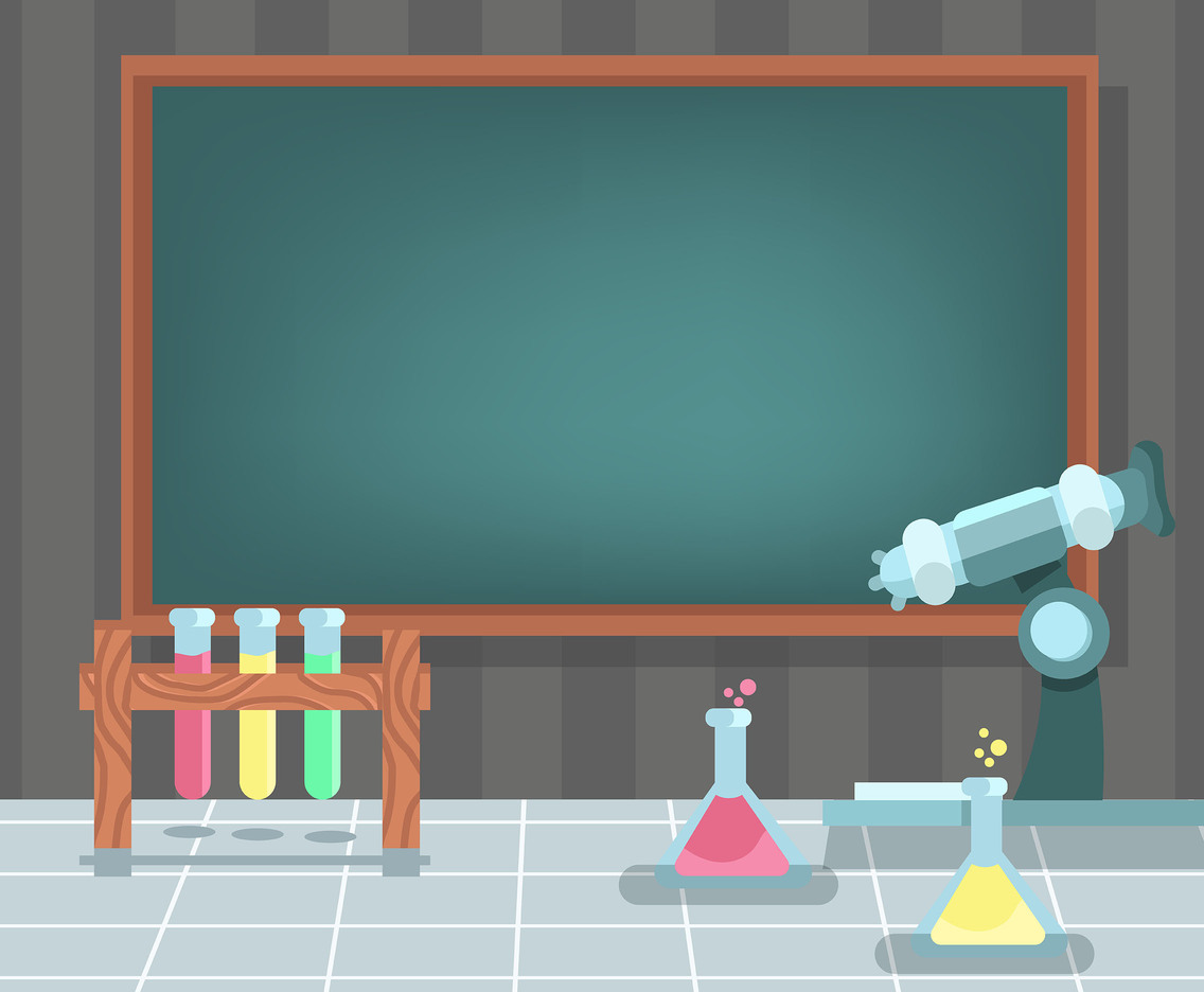 Education Background With Laboratory Vector Vector Art & Graphics |  