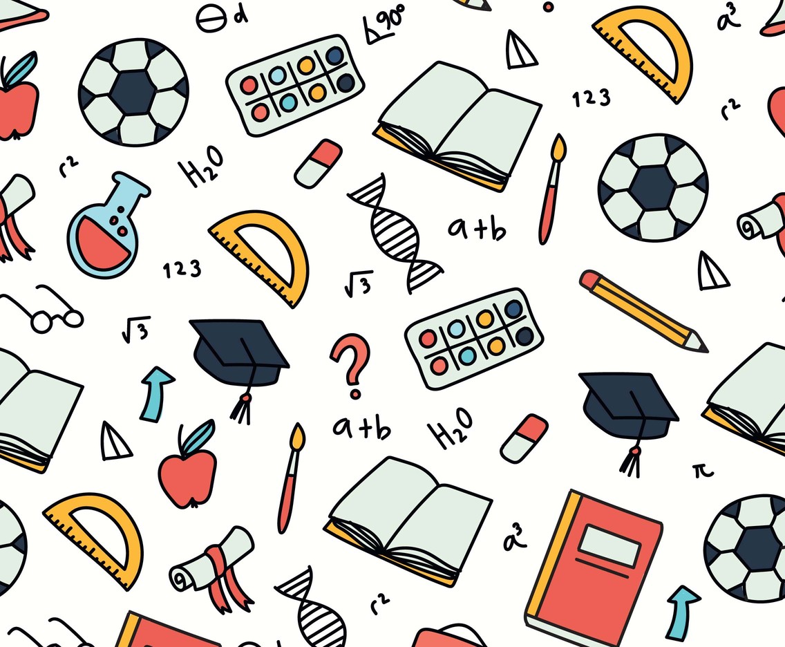 Educational Background Pattern Vector Art & Graphics 