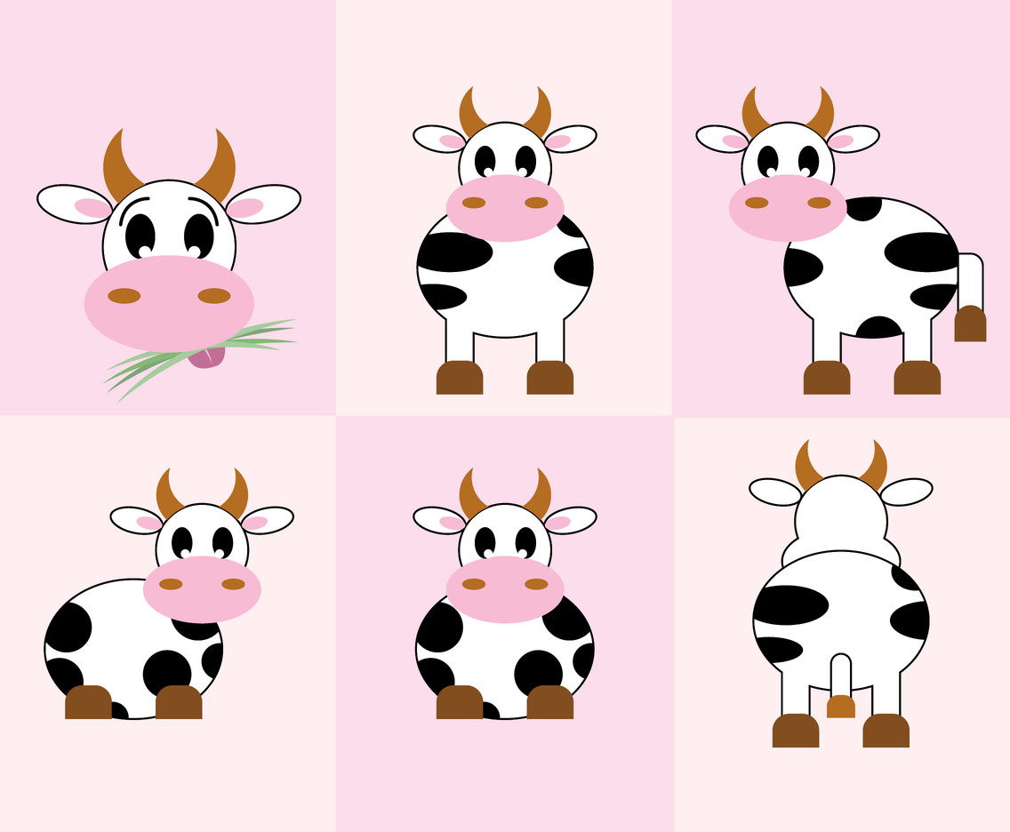 Download Cartoon Cow Vector Art & Graphics | freevector.com