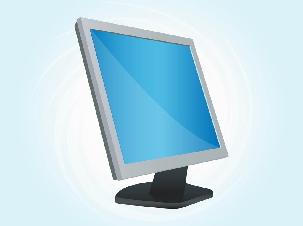 computer monitor vector