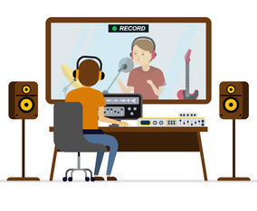 Music Vector Record Player Vector Art & Graphics | freevector.com