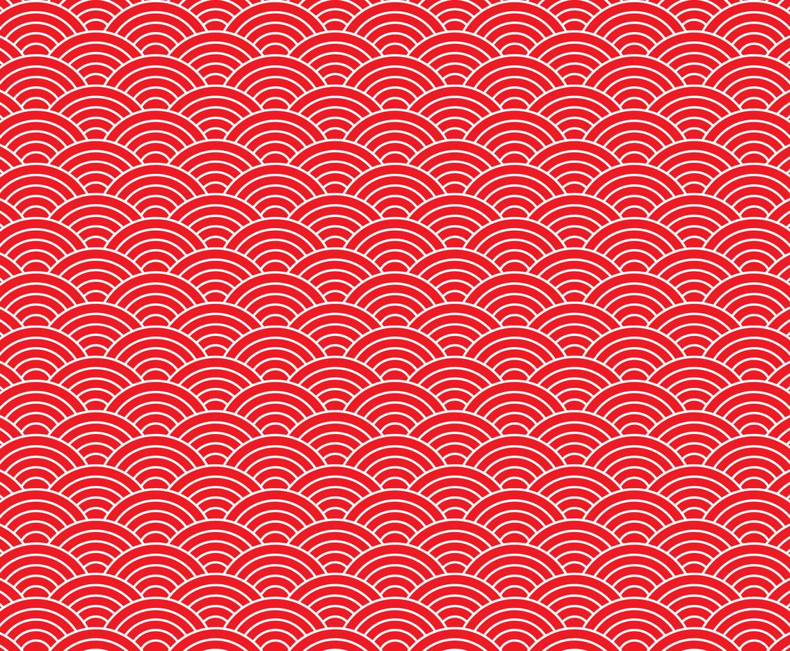 Red Japanese Wave Seamless Pattern Vector Art & Graphics | freevector.com