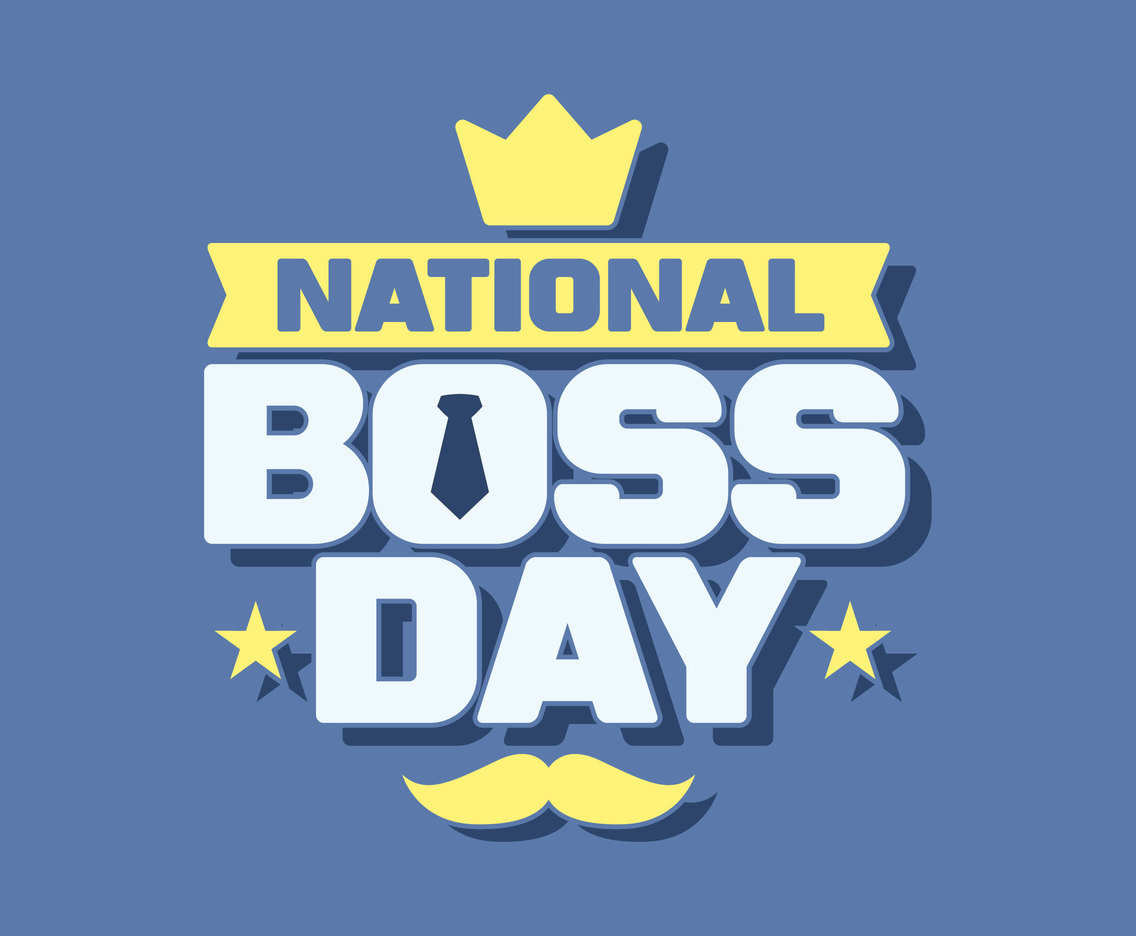 National Boss Day Typography Vector Vector Art & Graphics | freevector.com