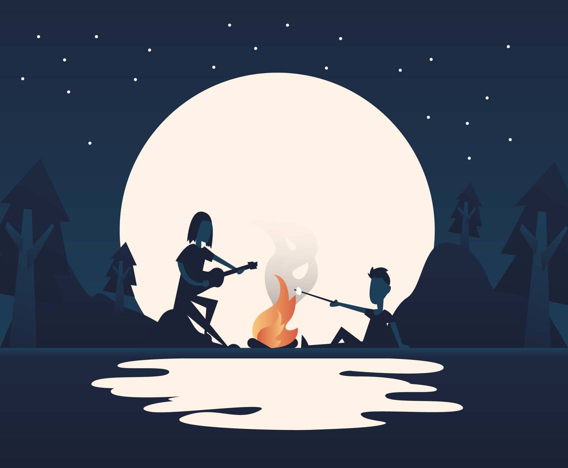 Campfire illustration
