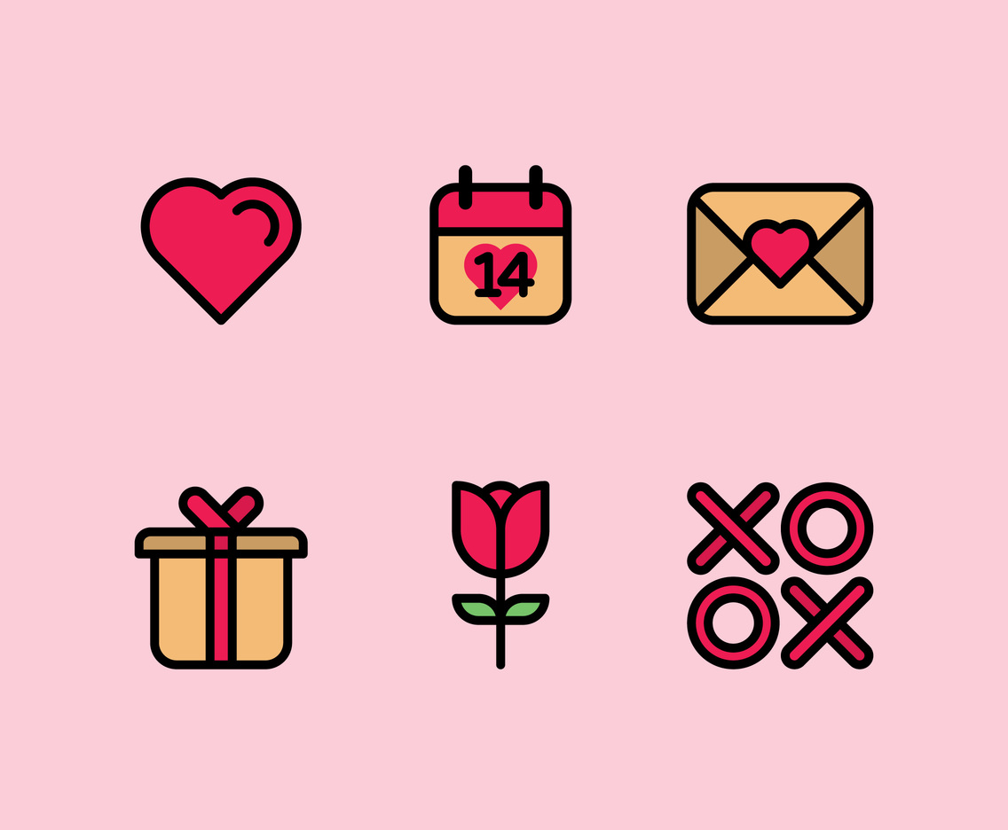Download Sweet Valentine Icons Vector Vector Art & Graphics ...