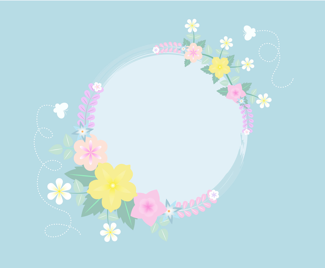 Pastel Flower Background Vector Vector Art & Graphics 