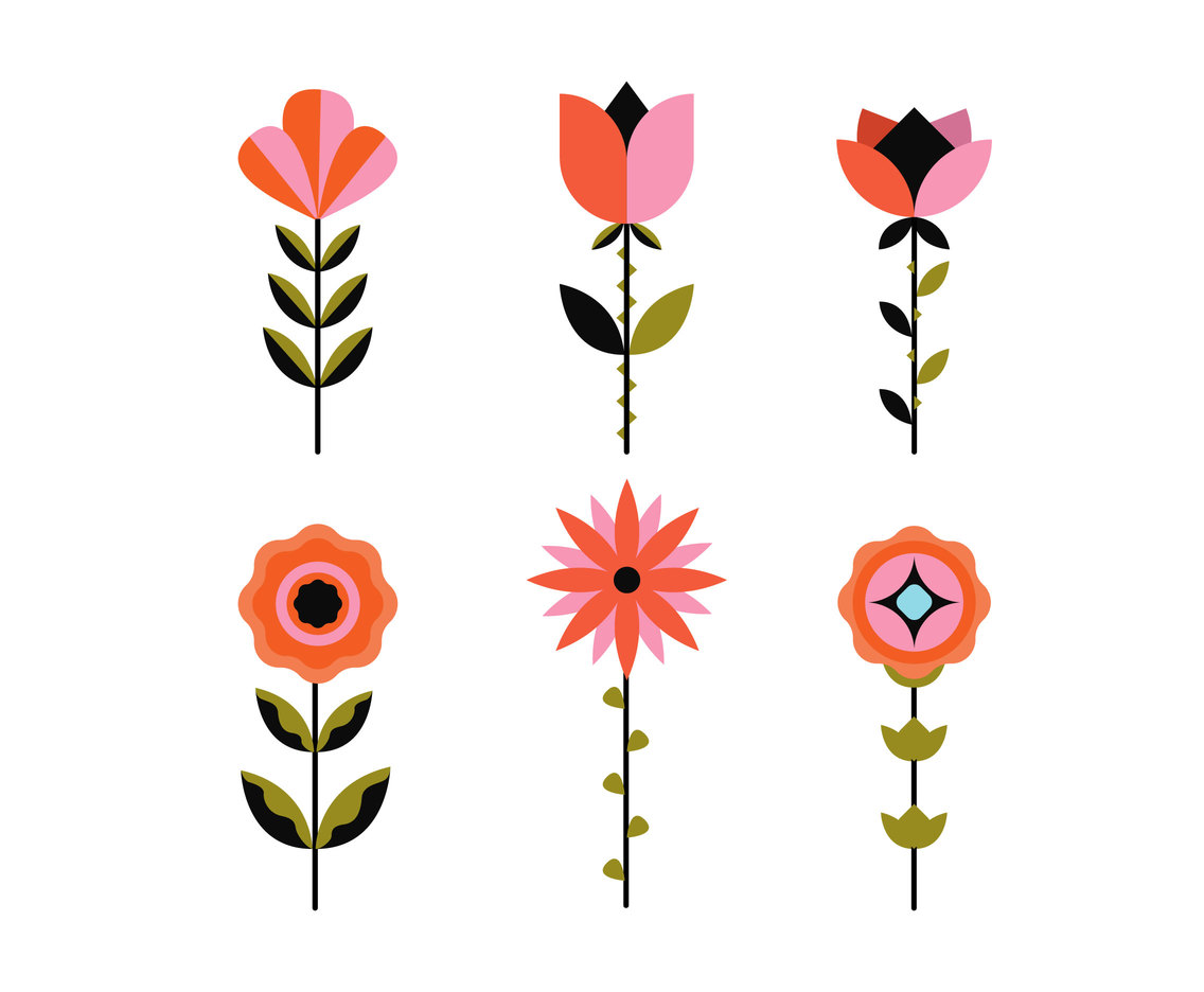 Download Geometric Flowers Clipart Vector Vector Art & Graphics ...